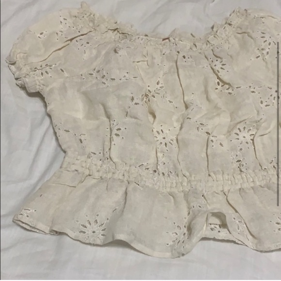 Free People Eyelet Floral Blouse - Picture 3 of 5